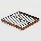Bellemave King Floating Bed Frame with LED Lights, Walnut Wood Floating Bed Frame King, Wave Curve Wood Texture Bed with Heavy Duty Metal Slats Bellemave