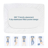 2 Pack Twin Mattress Protector Pad Waterproof Quilted, Breathable & Cooling Twin Size Mattress Cover Fitted for Kids with Deep Pocket Up to 14" for Single Bed, (White) SPRINGSPIRIT