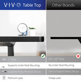 VIVO Electric Corner 58 x 35 in Dual Motor L Shape Motorized Stand Up Desk, Memory Height Adjustment, Reversible Black Top, Black Frame, DESK-KIT-E2RB VIVO