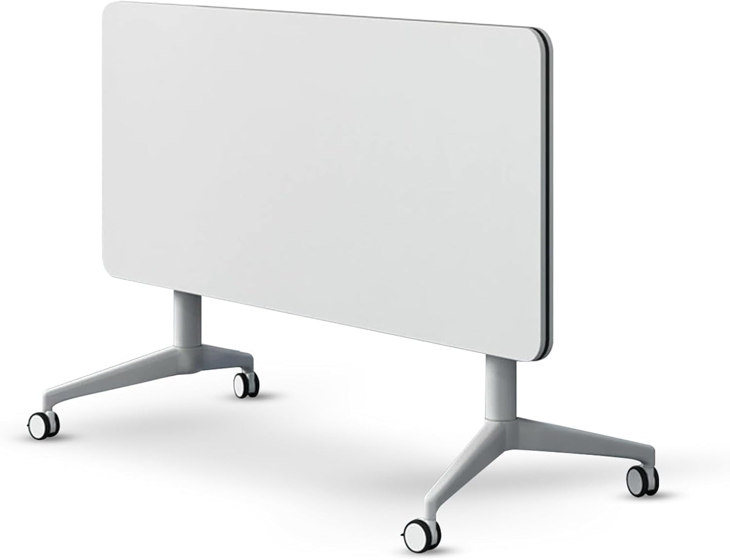 Conference Table, Folding Conference Room Tables with Flip-Top Design, Mobile Seminars Dynamic Meetings Training Tables for Offices, Classrooms, and Meeting Room, White, 47.2"D x 23.6"W x 29. - WoodArtSupply