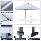 COOSHADE Durable Easy Pop Up Canopy Tent 12x12Ft (Silver White) COOSHADE