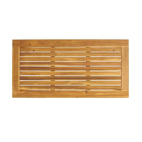 Christopher Knight Home Peyton Outdoor Acacia Wood Loveseat and Coffee Table Set with Water Resistant Cushions, Teak Finish / Beige Christopher Knight Home