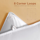 DOWNSTORIA Feather Down Fiber Comforter King Size, Ultra Soft Fabric Duvet Insert, Luxurious Hotel Collection White Bedding Comforters, All Season Medium Warmth 106 x 90 Inch. DOWNSTORIA