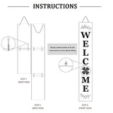 LOTKEY Interchangeable Welcome Sign for Front Porch Standing LOTKEY
