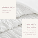 Intelligent Design Twin Comforter Set Ruched Shabby Chic Comforters for Twin Size Bed, All Season Lightweight Comforter Twin, French Country Bedding Set, Sham, Ella, Twin/Twin XL, White, 2 Piece Intelligent Design