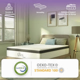 NapQueen 8 Inch Maxima Hybrid Mattress, Full Size, Cooling Gel Infused Memory Foam and Innerspring Mattress, Bed in a Box, White & Gray NapQueen