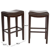 Christopher Knight Home Avondale Backless Bar Stools,12"D x 18.13"W x 30"H, 2-Pcs Set, Brown Christopher Knight Home