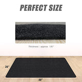 Sycoodeal Office Chair Mat for Hardwood Floor,Office Computer Gaming Chair Mat for Tile Floor,Large Floor Protector Rug,Anti-Slip,Easy to Clean,Pure Black(48"x36") Sycoodeal