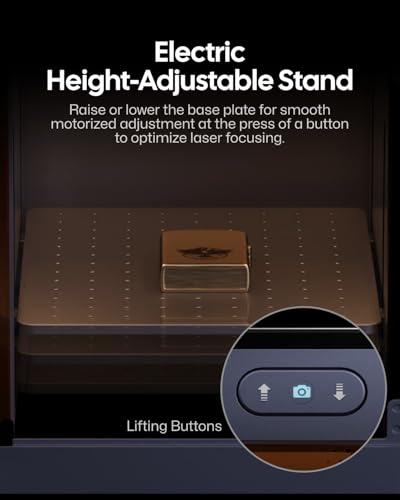 LaserPecker Safety Enclosure with Auto-Alignment Camera & Class 1 Safety, Dual-Row Fill Lights, Motorized Adjustable Base, Instant Safety Shutoff, Smoke-Free Engraving LaserPecker