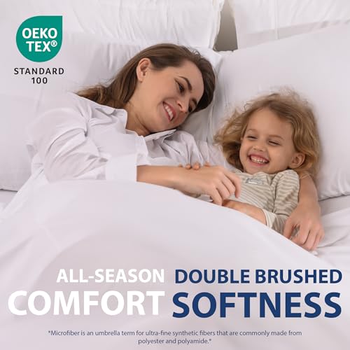 Cathay Home Essentials Ultra Soft Hypoallergenic Wrinkle Resistant Double Brushed Microfiber Bedding Sheet Set, Blue Fog, Twin Cathay Home