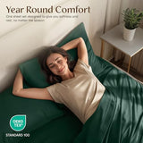 Utopia Bedding Queen Size Sheet Set – 4 Piece Bed Sheets, Soft and Breathable Microfiber, Includes 1 Fitted Sheet, 1 Flat Sheet and 2 Pillowcases – Oeko-Tex - (Emerald Green) Utopia Bedding