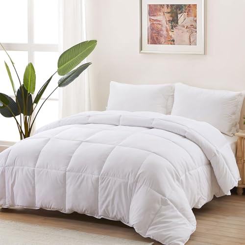 ACCURATEX Duvet Insert Super Queen Comforter 98x98- Fluffy Down Alternative Fill Hotel Collection Comforter,Lightweight Soft All Season Duvet Insert with Corner Tabs - Machine Washable,White ACCURATEX