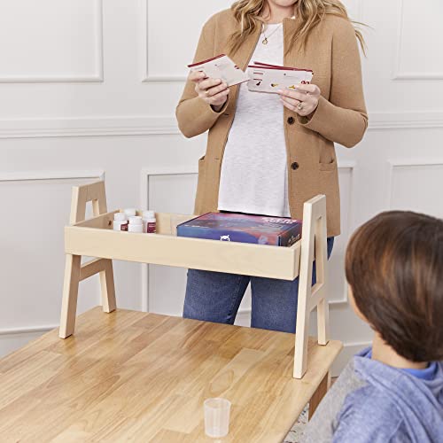 ECR4Kids Adjustable Stacking Shelf with Full Edge, Bookcase, Antique White ECR4Kids