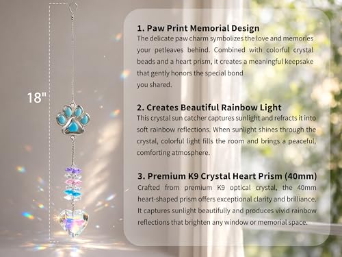 Gleemoria Pet Memorial Gifts for Dogs - Loss of Dog Sympathy Gift, Keepsake Trinket Box with Guardian Angel Figurine, Crystal Suncatcher Included, Remembrance Gift for Pet Loss