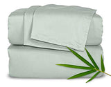 Pure Bamboo Queen Sheets, Genuine 100% Organic Viscose Derived from Bamboo Bed Sheet Set, Luxuriously Soft & Cooling, Double Stitching, 2 Year Quality Promise (Queen, Sea Glass) Pure Bamboo