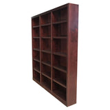 Pemberly Row 84" Tall Triple Wide Cherry Wood Bookcase with 18 Shelves Pemberly Row