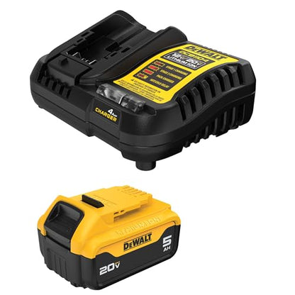 DEWALT 20V MAX 5 Ah Lithium-Ion Battery and Charger Starter Kit (DCB205C) - WoodArtSupply