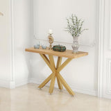 sumatos Metal Console Table Base 30 Inch, Modern Desk Legs for Marble,Glass,Wood Top, Heavy Duty Sofa Table Legs for Hallway,Entry, Living Room,Office 35" L x 16" W x 30" H (Gold) sumatos