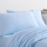 NTBAY Twin Comforter Set with Sheets, 5 Pieces Soft and Breathable Bedding Set, Twin Bed in a Bag, Down Alternative Comforter Set Solid Color All Season, Kids Bedding Set, Aqua NTBAY