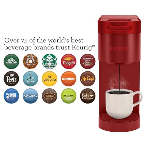 Keurig K- Slim Single Serve K-Cup Pod Coffee Maker, with 3 Brew Sizes, Multistream Technology, 46oz Removable Reservoir, Scarlet Red