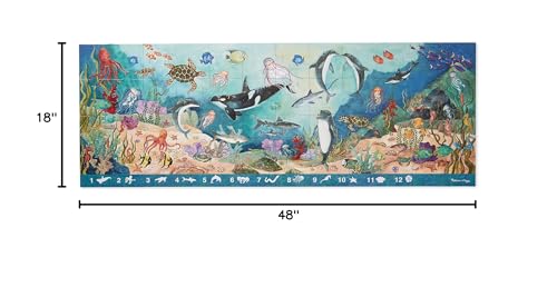 Melissa & Doug Search and Find Beneath the Waves Floor Puzzle (48 pcs, over 4 feet long) - FSC Certified Melissa & Doug