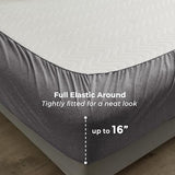 Pure Bedding Bed Sheets - Full Sheet Set [6-Piece, Heather Dark Grey] - Hotel Luxury 1800 Brushed Microfiber - Soft and Breathable - Deep Pocket Fitted Sheet, Flat Sheet, Pillow Cases Pure Bedding