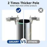 10x20 ft Heavy Duty Car Canopy Galvanized Frame Carport Outdoor Party Tent Boat Shelter with Reinforced Structure, No Sidewall - Light Grey SAILARY