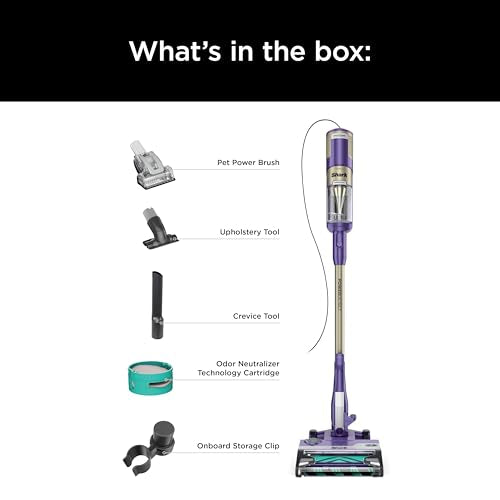 Shark POWERDETECT Ultra-Light Corded Stick Vacuum with DuoClean Technology, Self-Cleaning Brushroll for No Hair Wrap, Anti-Allergen Complete Seal, and Odor Neutralizer Technology, HZ4002 Shark