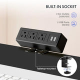 FLEXISPOT EN2 Whole-Piece Bamboo Standing Desk with Clamp Power Strip, 55 x 28 Electric Stand Up Height Adjustable Desk with Cable Management (Black Frame + 55" Bamboo Top, 2 Packages) FLEXISPOT