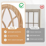 ALeesing Folding Room Divider Privacy Screen Freestanding 6-Panel Shoji Style Wooden Frame Decorative Partition Wall for Bedroom Office Apartment Natural ALeesing