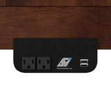 AFI, Santa Fe Full Murphy Bed Chest with 6" Mattress & Built-in USB Charger, Walnut AFI