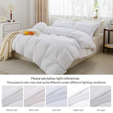 SheRest White Duvet Cover Full Size - Soft Brushed Microfiber, 3 Pieces, 1 Duvet Cover 80x90 Inches with Zipper Closure 8 Ties & 2 Pillow Shams, Breathable Bedding Set for All Season (No Comforter) SheRest