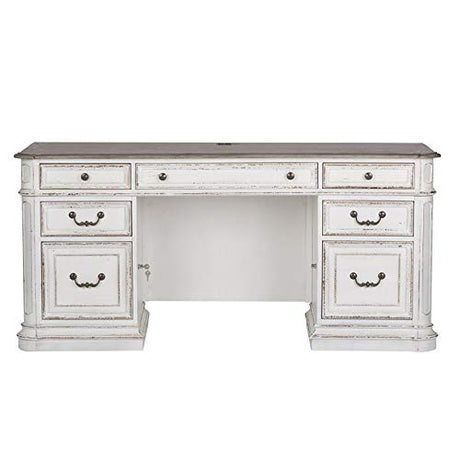 Liberty Furniture Magnolia Manor Wooden Credenza in White Liberty Furniture