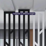Floor to Ceiling Room Divider, Metal Room Divider, Entrance Hall Partition Screen Column Floor to Ceiling, Column Decor Grille Adjustable Height for Teahouse Coffee Shop Hotel (Black,270cm / 106.29"H) VIBRFURE