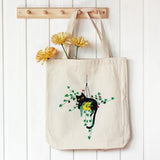 Louise Maelys Canvas Tote Bag Embroidery Kit for Beginners,Cross Stitch Kits for Adults,Arts and DIY Crafts Needlepoint with Plant Cat Pattern,Women Shopping Reusable Grocery Bags