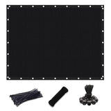 KANAGAWA 90% Sun Shade Cloth 12'X 20' Outdoor Pergola Shade Cover Canopy with Grommets UV Block Privacy Screen for Patio, Backyards, Outdoor, Carport, Garden, Black KANAGAWA
