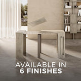 Mobili Fiver, Easy, Extendable Console Table with Extension Leaves Holder, 17.7(120.1) x35.4 in, Concrete Effect, Grey, Made in Italy Mobili Fiver