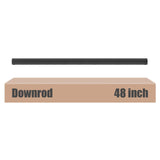 DPXMYG 48 inch Ceiling Fan Downrod with Extension Cord, 4 FT Black Downrod for Ceiling Fan, 1 inch Outside Diameter, Ceiling Fan Boom Suitable for a Wide Range of Fans (Black, Not Threaded) DPXMYG