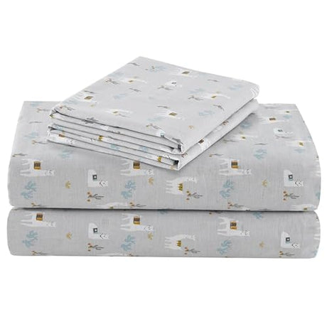 Comfort Spaces 100% Cotton Sheet Set Breathable, Lightweight, Soft with 12" Elastic Pocket Fits up to 14" Mattress, All Season Cozy Bedding, Matching Pillow Case, Twin Lama Multi 3 Piece Comfort Spaces