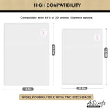 AiScrofa Filament Storage Bag Vacuum Kit with Two Sizes - 19 PCS Cleaning Drying Sealed 10 Bags for 3D Printer Filament with Desiccants/Humidity Indicator (Vacuum Bags Kit 1 Pack（only Bags) AiScrofa