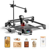 LONGER RAY5 10W Laser Engraver with Air Assist & LightBurn Camera, Auto Positioning & Capture, High-Precision Laser Cutter for Wood, Metal, Acrylic, Tumblers & Cylindrical Objects Longer