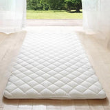 MIINA Japanese Futon Mattress, Made in Japan Twin (39"×78") White, Foldable Floor Lounger Bed Tatami Mat, Roll Up Sleeping Pad, Shikibuton MIINA