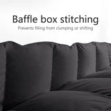 TEXARTIST Premium 2100 Series Queen Comforter All Season Breathable Black Comforter Soft 4D Spiral Fiber Quilted Down Alternative Duvet Insert with Corner Tabs Luxury Hotel Style (88"x88") TEXARTIST
