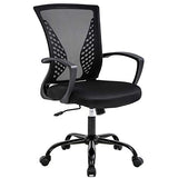 BestOffice Office Chair Ergonomic Desk Chair Mesh Computer Chair with Lumbar Support Armrest Mid Back Rolling Swivel Adjustable Task Chair for Women Adults, Black BestOffice
