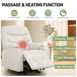 Korser Power Recliner Chair with Massage and Heating, Power Lift Recliner Chair for Elderly and Adults, Electric Recliner with Remote Control and Cup Holders for Living Room