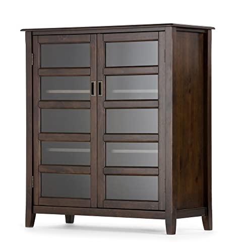 SIMPLIHOME Burlington Solid Wood 40 inch Wide Transitional Medium Storage Cabinet