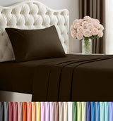 Utopia Bedding Twin Bed Sheets Set - 3 Piece Bedding - Brushed Microfiber - Shrinkage and Fade Resistant - Easy Care (Twin, Brown) Utopia Bedding