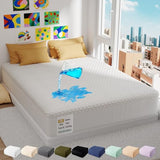 OhGeni 100% Waterproof Mattress Protector,Full Size Mattress Soft Pad,Pet Hair & Bedwetting Resistant,Cooling Breathable Fitted Sheets,Washable Bed Cover,Non-Slip Deep Pocket,Noiseless for Guest Rooms OhGeni