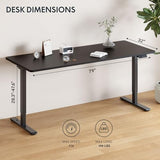 FLEXISPOT 79"x32" Large Dual Motor Electric Standing Desk, Black - 198 LBS Heavy-Duty Capacity, Ideal for Home Office, Creative Studio, or Multi-Monitor Setup FLEXISPOT