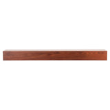 Modern Ember Walnut Creek 72 Inch Fireplace Mantel Shelf in Burnt Sienna - Durable 9" Depth, Wall-Mounted Shelf with Smooth Finish and Close-Grain Details, Real Walnut Wood Modern Ember